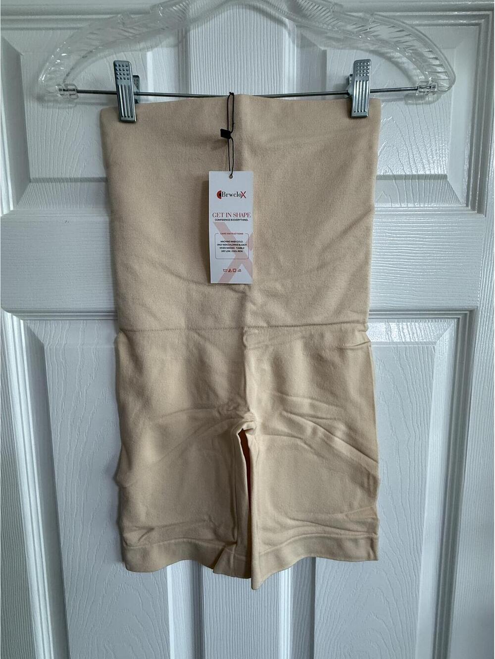Brwclox High Waisted Shaper Short Nude Beige Seamless Shapewear Size M/L